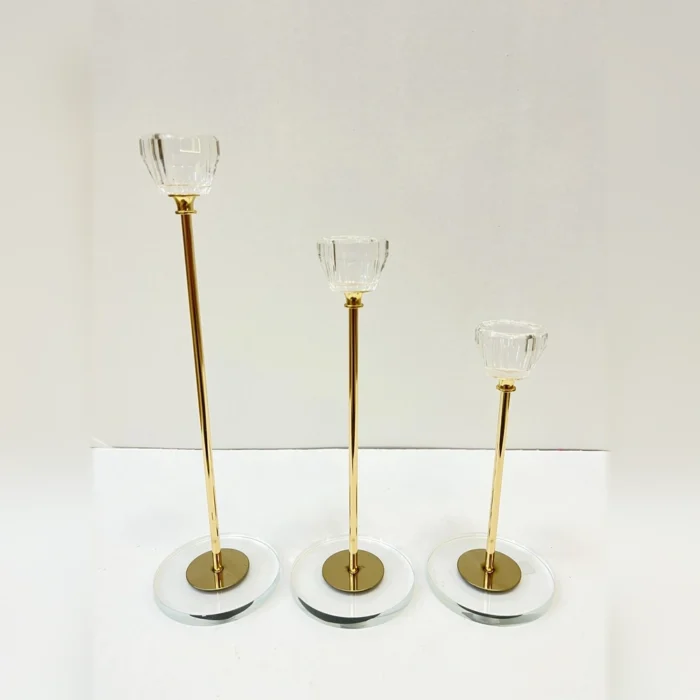 طقم شمعدان كرستال كود-3063