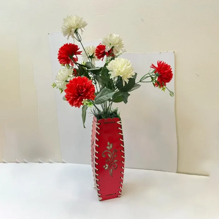 فازه خشب +ورد كود-3076